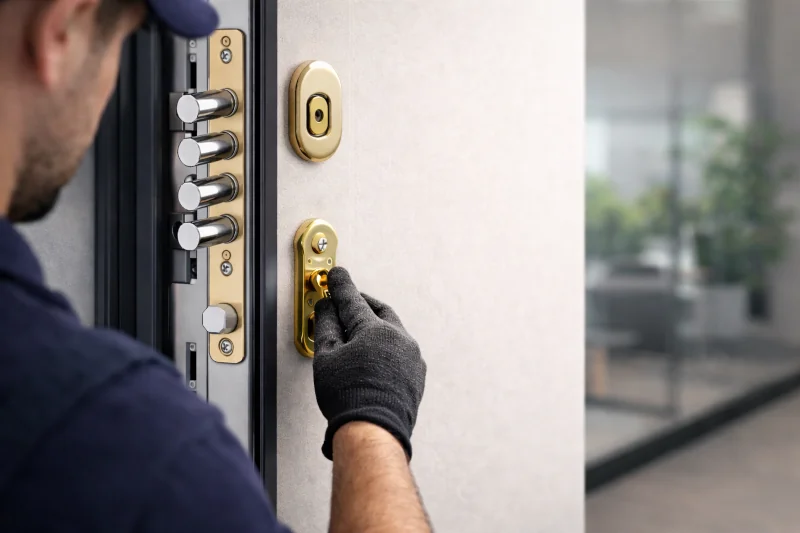 Installation d’une serrure de sécurité sur une porte blindée