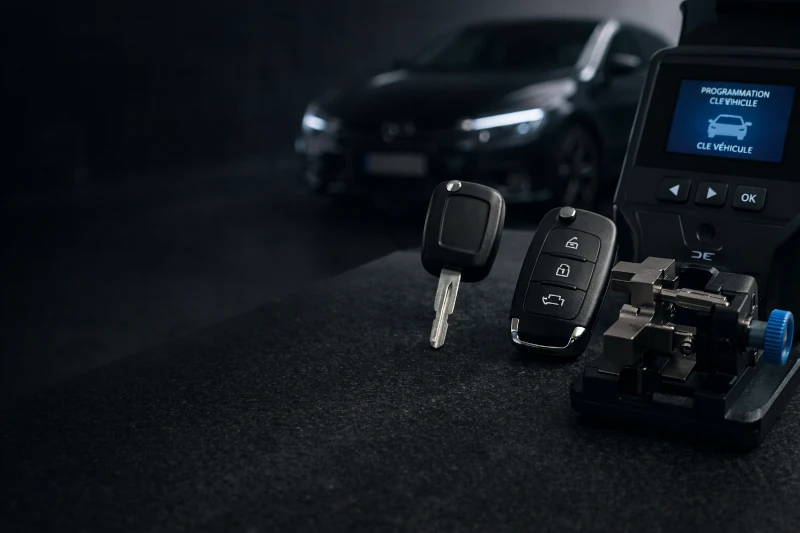 Double et reproduction de clé de voiture avec machine de programmation